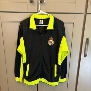 Real Madrid Zip-Up Jacket Size Medium Lightweight Soccer Warm Up Jersey